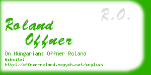 roland offner business card